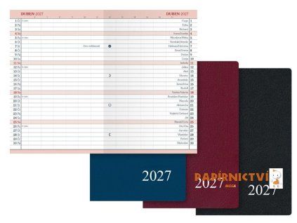 Diář 2027 M104/PVC měsíční 7781528