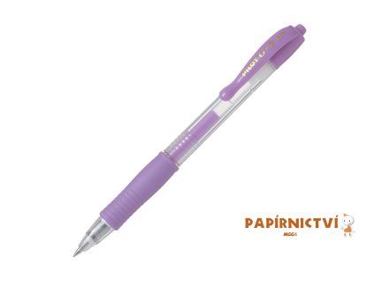 PILOT, Gelový roller G-2, 0.7, (M) střední, pastelová fialová