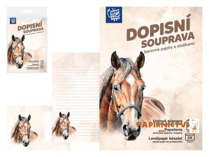 Dopisní papír barevný LUX 5+10 (Kůň)
