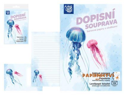 Dopisní papír barevný LUX 5+10 (Medůzy)