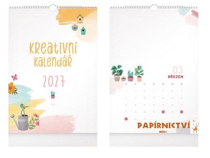 Kalendář 2027 nástěnný Kreativní 1061732