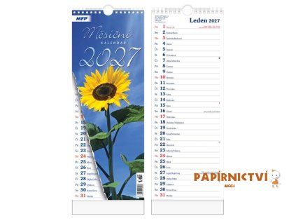 Kalendář 2027 nástěnný Měsíční - vázankový 1061737