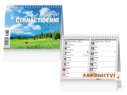 Kalendář 2027 stolní Čtrnáctidenní 1061741