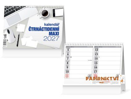 Kalendář 2027 stolní Čtrnáctidenní MAXI 1061742