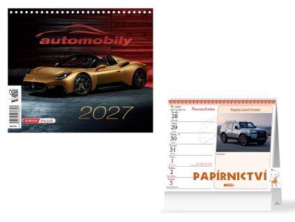 Kalendář 2027 stolní mini Automobily 1061761