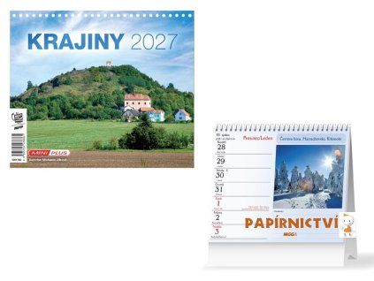 Kalendář 2027 stolní mini Krajiny 1061765