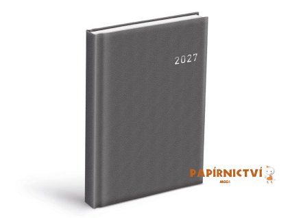 Diář 2027 D801 PVC tmavě šedý 7781557