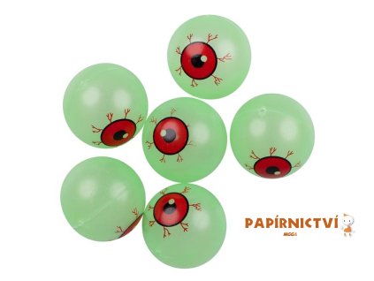 Oči halloween 3,5cm svítící 6pcs 1042940