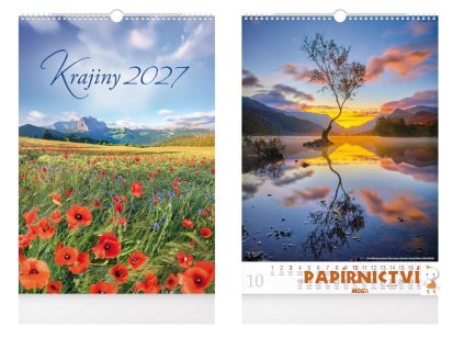 Kalendář 2027 nástěnný Krajiny 1061731