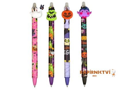 Kuličkové pero gumovací Halloween, 0,5, modré 6001431