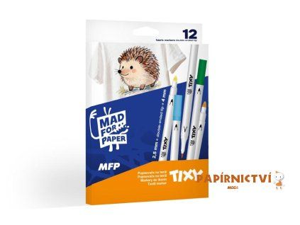 Popisovač na textil - 12ks set - twin tip 6410912
