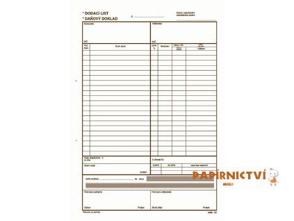 Dodací list - daňový doklad A4 NCR/24