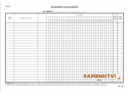 Evidence docházky A4/246