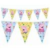 Girlanda Prasátko Peppa banner, 9 vlajek, 230 cm