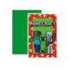 Pozvánky s obálkami Minecraft, 6 ks.