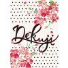 Přáníčko BeBechy - bílé - Děkuji 2 BPR3-36