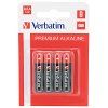 Baterie jednorázová alkalická, tužková, AAA, 1.5V, Verbatim, blistr, 4-pack,