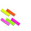 Samolepicí záložky CONCORDE 12 x 50mm, 5 x 100 listů, závěs, neon barevné A0983