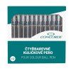 Kuličkové pero CONCORDE Classic stříbrné 4barevné A2200